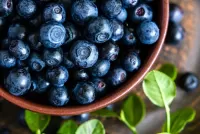 Jigsaw Puzzle Blueberries in a bowl