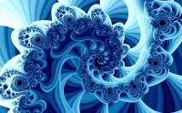 Jigsaw Puzzle Blue fractal