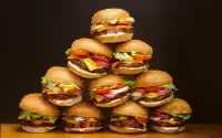 Jigsaw Puzzle A mountain of burgers