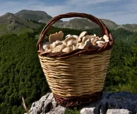 Jigsaw Puzzle Mountains of mushrooms