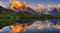 Jigsaw Puzzle Mountain and reflection