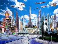 Jigsaw Puzzle The city of the future