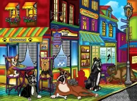 Jigsaw Puzzle City dogs