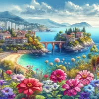 Jigsaw Puzzle City by the sea