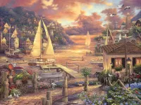 Jigsaw Puzzle A town by the sea