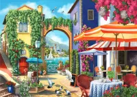 Jigsaw Puzzle Town by the sea