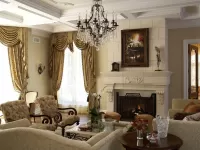 Слагалица Living room with fireplace