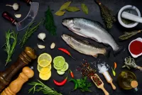 Jigsaw Puzzle Cooking fish