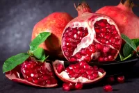 Jigsaw Puzzle Pomegranates with leaves