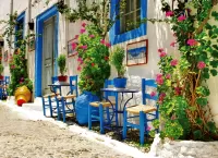 Quebra-cabeça Greek coffee house