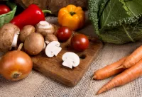 Zagadka Mushrooms and vegetables
