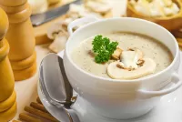 Jigsaw Puzzle Mushroom soup with herbs