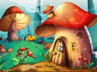 Слагалица Mushroom house