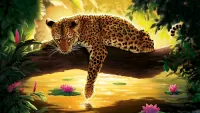 Quebra-cabeça Sad leopard