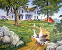 Jigsaw Puzzle Geese