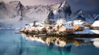 Пазл Норвегия зимой
