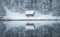 Rompecabezas Hut in winter