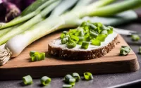 Jigsaw Puzzle Bread with green onions