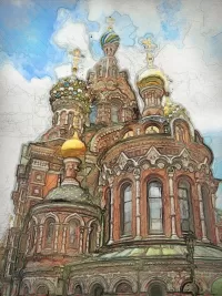 Jigsaw Puzzle The temple in St. Petersburg