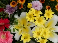 Jigsaw Puzzle Chrysanthemums and lilies