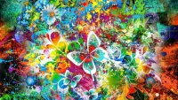 Jigsaw Puzzle Play of colours and flowers
