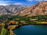 パズル Iran mountain lake