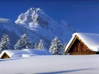 Слагалица Hut in winter