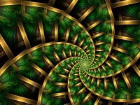 Jigsaw Puzzle emerald spiral
