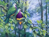 Jigsaw Puzzle Emerald doves