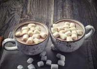 Jigsaw Puzzle Cocoa and marshmallows