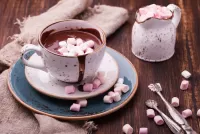 Puzzle Cocoa with marshmallows