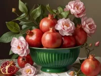 Rompecabezas Camellia y granadas