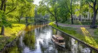 Jigsaw Puzzle Canal in Riga