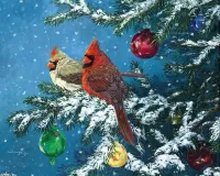 Puzzle Cardinals on the tree