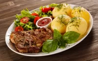 Jigsaw Puzzle Potatoes with meat