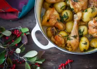 Jigsaw Puzzle Potatoes with chicken