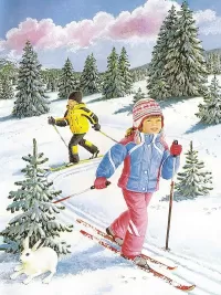 Пазл Катание на лыжах