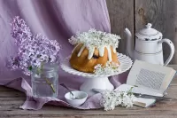 Quebra-cabeça Cupcake and lilac
