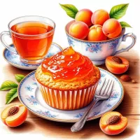 Rompecabezas Pastel con mermelada de albaricoque