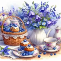 Jigsaw Puzzle Blueberry muffin