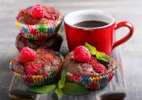 Jigsaw Puzzle Cupcakes and tea