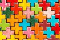 Jigsaw Puzzle Ceramic Tetris