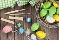 パズル Brushes and Easter eggs