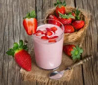 Quebra-cabeça Strawberry yogurt