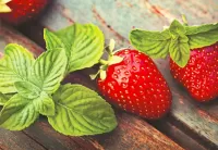 Jigsaw Puzzle Strawberry and mint