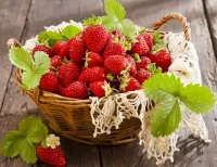 Jigsaw Puzzle Strawberries in a basket