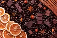Puzzle Coffee and oranges