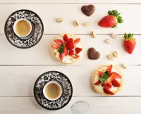 Quebra-cabeça Coffee and strawberry