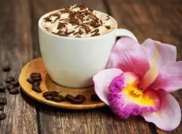 Jigsaw Puzzle Coffee and Orchid