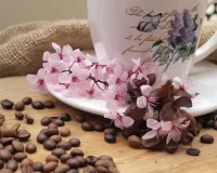Quebra-cabeça Coffee and Sakura